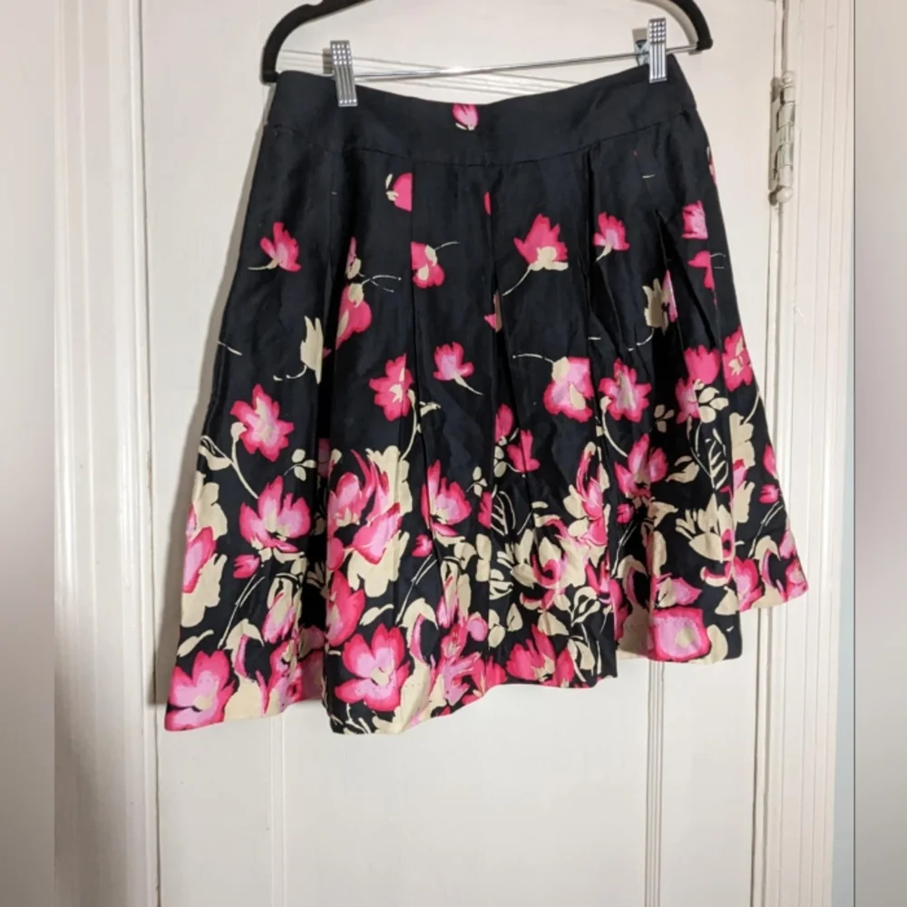 2000s floral cotton a-line skirt